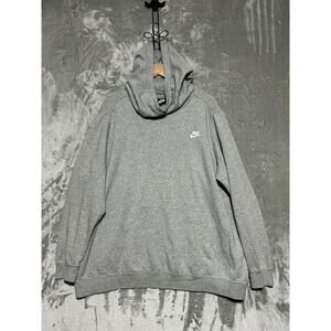 Nike Womens Funnel Neck Hoodie Sweatshirt Size 2XL Gray Athleisure Sportswear